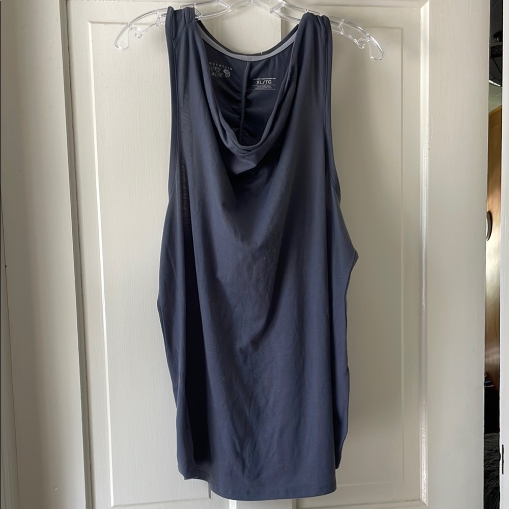 Mountain Hardwear Blue Sleeveless Asymmetrical Tank Top